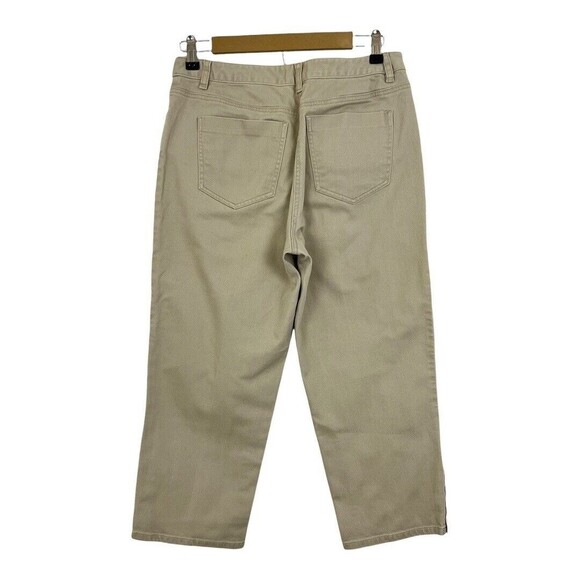 Talbots Womens Size 8 Cotton Blend Beige Cropped Jeans - Picture 3 of 4